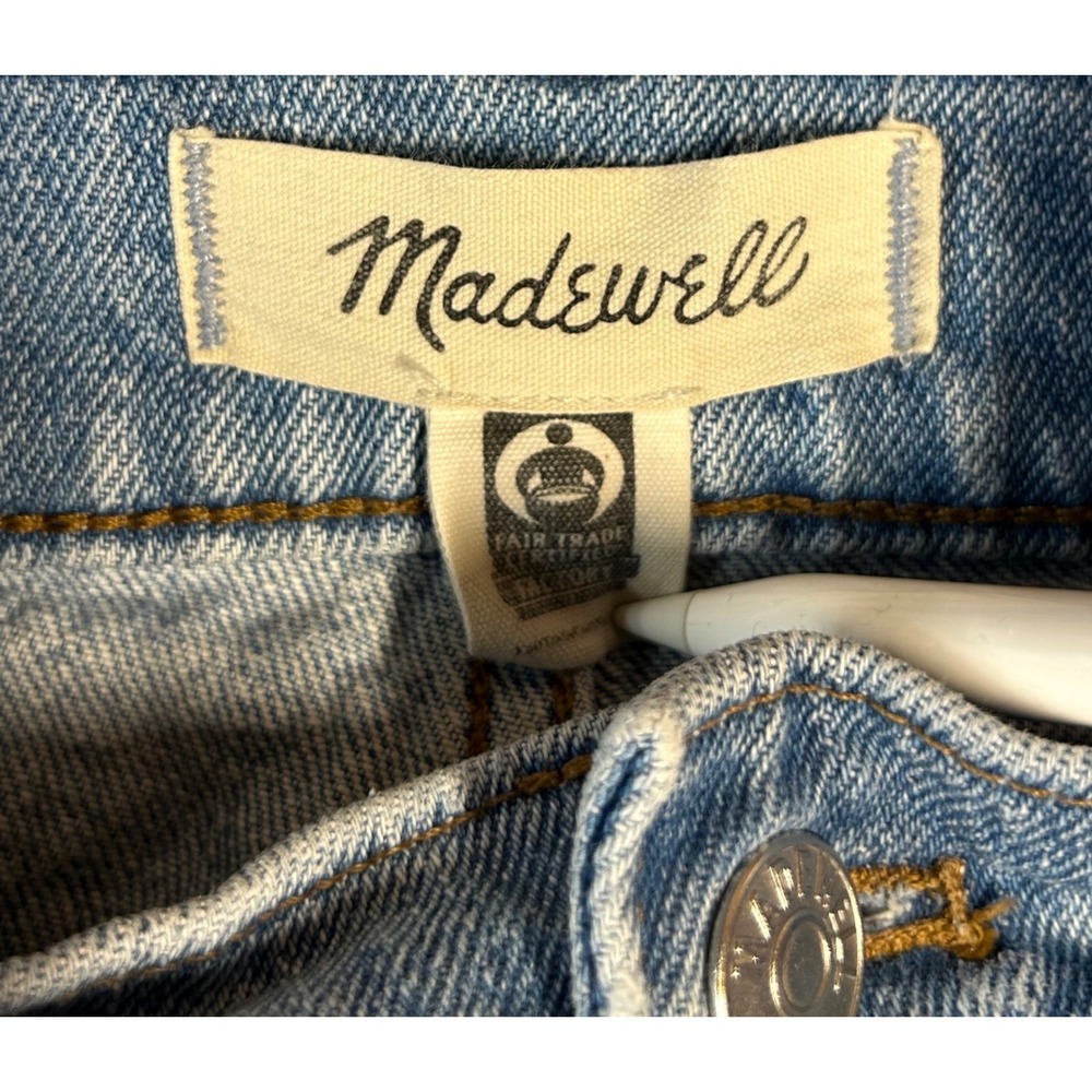 Madewell The Perfect Vintage Jean Distressed Raw Hem Light Blue Size 26 - Picture 6 of 9